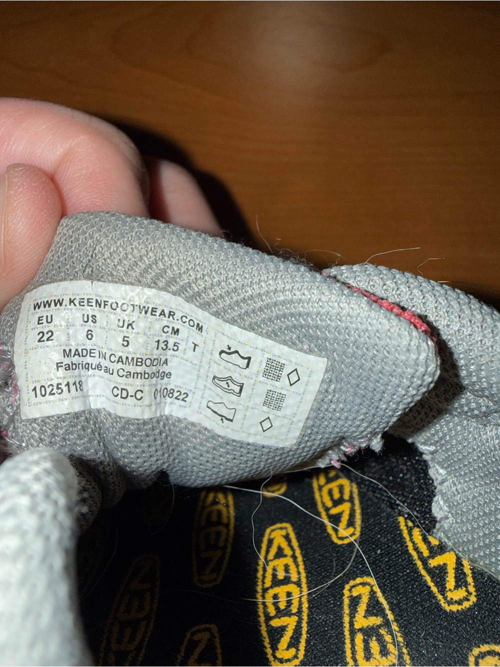 Keen Kids Coral Pink and Light Gray Athletic Sneakers - Picture 7 of 7